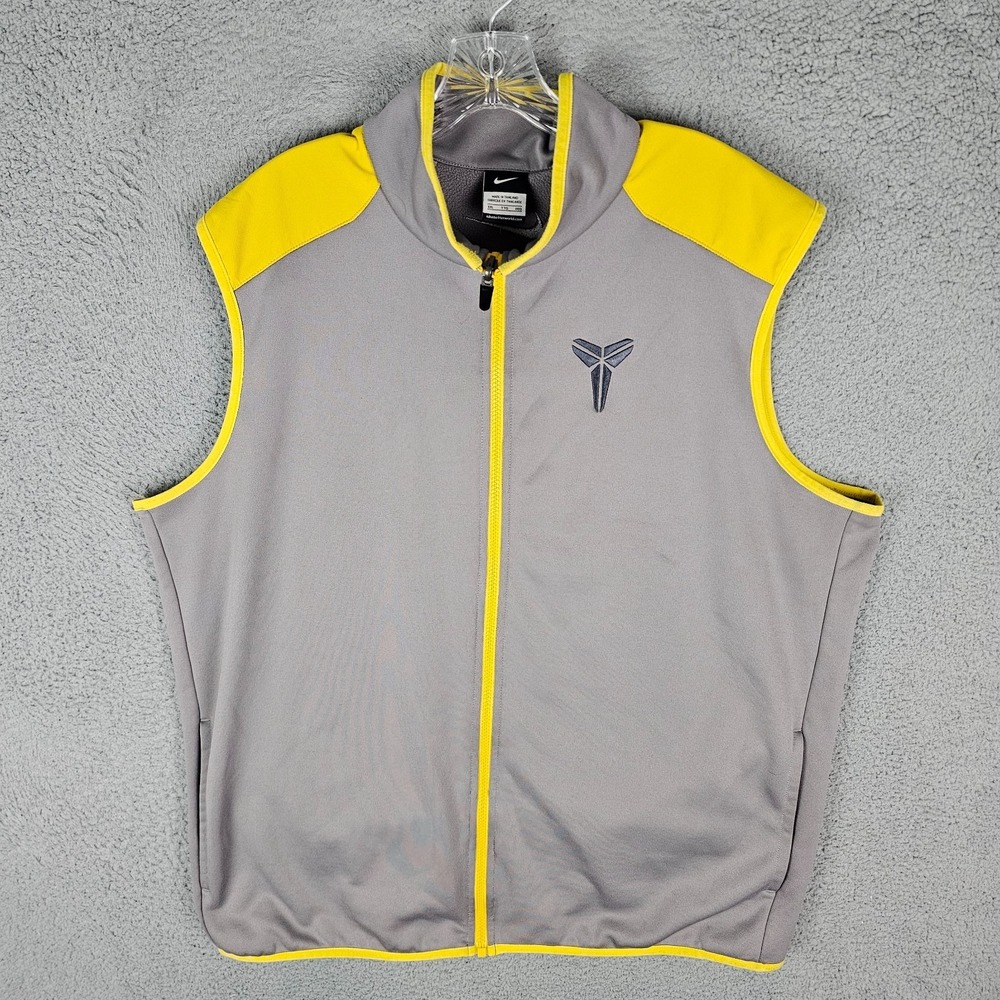 Nike Kobe System Basketball Vest Men's 2XL Fleece Sleeveless Full Zip 521066-060